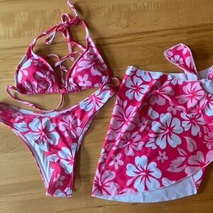 Hibiscus Pink Women Bikini Set